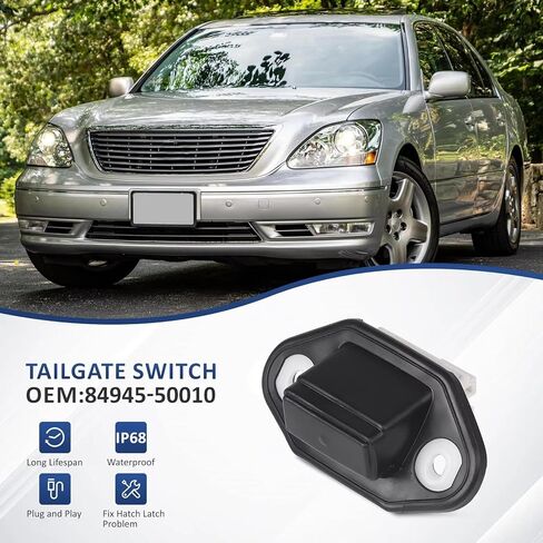 Tailgate Handle Button Compatible with Lexus for ES350 2007-2012 for LS430 2003-2006 Car Tailgate Rear Trunk Lid Release Switch Button Black 84945-50010 in Saudi Arabia