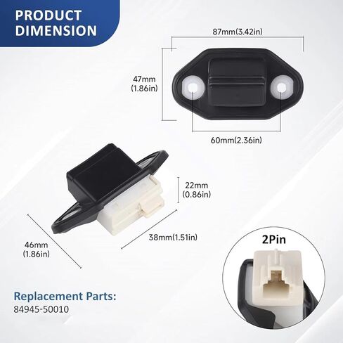 Tailgate Handle Button Compatible with Lexus for ES350 2007-2012 for LS430 2003-2006 Car Tailgate Rear Trunk Lid Release Switch Button Black 84945-50010 in Saudi Arabia