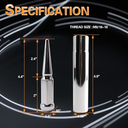 M9x16-18 Lug Nut Wheel Spike Lug Nuts & Cone/Conical Bulge Seat kit，Compatible with RAM 1500 2002-2010 & RAM 2500 1994-2010 & RAM 3500 1994-2010 & Chassis CAB 2013-2018 LT More Replace Set of 32+1 in Kuwait