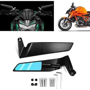 مرآة الرؤية الخلفية للدراجة النارية 1390 Super Duke R Evo 1390 super duke r evo 2024 2025، يمكن تعديل جناح الرياح الخفية بزاوية 360 درجة (أبيض) in Kuwait