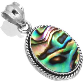 بوهو مجوهرات مصنوعة يدويا مكتنزة الأحجار الكريمة الطبيعية اللازورد واللؤلؤ والعقيق والعنبر البيضاوي حقيقية 925 فضة قلادة قلادة للنساء in Kuwait