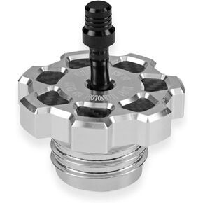 Racing-Style Billet Aluminum Fuel Tank Cap - Carbon Fiber Accent & Vent Hose - Compatible with Harley Touring 1996+ Street Glide, Electra Glide,Road Glide, Road King, Softail in Saudi Arabia