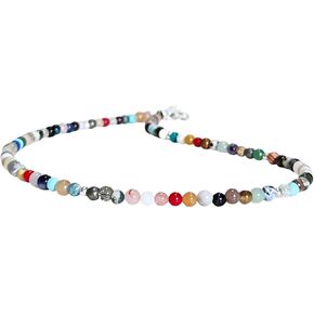 PinkCloud Handmade Rainbow Gemstone Chakra Necklace, Energy Choker, Gift for Her, Ombre, Genuine Gemstones, Healing Crystals in Saudi Arabia