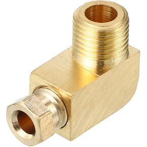 1 قطعة M10x1 العالمي 90 درجة الكوع النحاس المناسب ضغط - سيارة المناسب موصل محول صالح 6 مم - النحاس الذهب لهجة in Kuwait