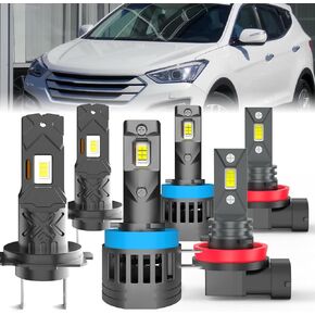 Fit For Hyundai Tucson 2005-2013 light Bulbs, High/Low Dual Beam Fog Lights Combo, Plug and Play, 4 PCS in Kuwait