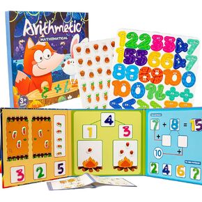 مجموعة برينزو للأرقام المغناطيسية والكتب الحسابية، 96 قطعة من ألعاب الرياضيات مع ألعاب الجمع والطرح، مغناطيس أرقام لتعلم الأطفال، ألعاب تعليمية محمولة للمدرسة المنزلية والفصول الدراسية in Kuwait