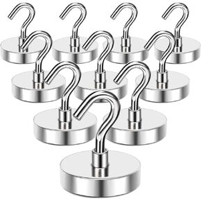 MIKEDE Magnetic Hooks, 28lbs+ Heavy Duty Earth Magnets with Hooks for Refrigerator, Extra Strong Cruise Magnets Hooks for Hanging, Cruise Cabins, Grill, Indoor, Outdoor - 5 Pack in Kuwait