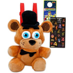 مجموعة حقيبة الظهر Five Nights at Freddy's Plushie - حزمة مع دمية Freddy القطيفة مقاس 16 بوصة مع أشرطة حمل وملصقات والمزيد | لعبة FNAF القطيفة للأطفال in Kuwait