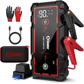 Jump Starter, 5000A Car Battery Jumper Starter Portable, Jump Box Battery Booster with 3 Modes Flashlight, Jumper Cables with Gloves in Kuwait