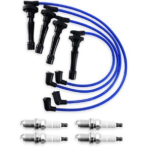 Spark Plug Wires and Spark Plugs Fit for Acura Integra Honda CR-V L4 1992-2001, Replace 671-4186 8041 RC-HE82 55004 32700-PHK-405 32700-PHK-003 32722-P75-A01 in Kuwait