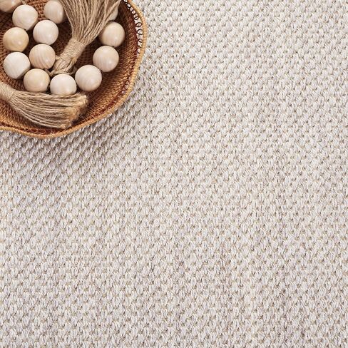 SAFAVIEH Natural Fiber Collection Area Rug - 2'6" x 4', Marble & Black, Sisal, Woven Design with Border (NF143A) in Saudi Arabia