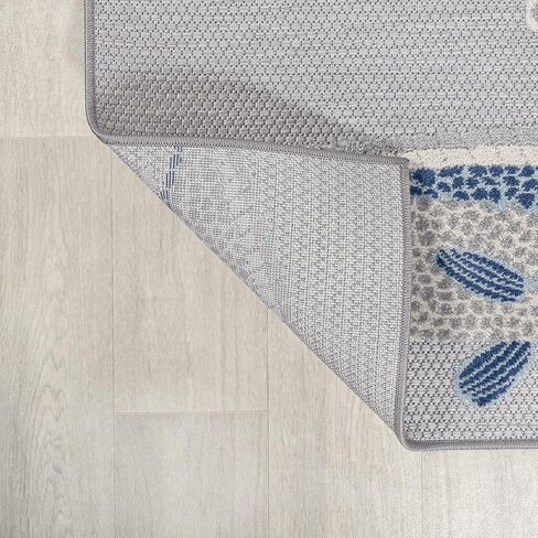 JONATHAN Y Fish High-Low Indoor Outdoor Runner Rug 2X8 Gray/Navy, Algarve Modern for Backyard, Patio, Porch, Easy-Cleaning, High Traffic, Pet-Friendly, Non-Shedding (AMC114B-28) in Saudi Arabia