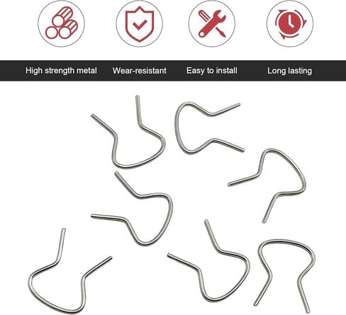 10 PCS Car Window Crank Handle Retainer Clips, Metal Retaining Clips Assortment, Door Window/Glass Lifter Crank Handle Spring Clip, Universal for Most Cars (Silver) in Saudi Arabia