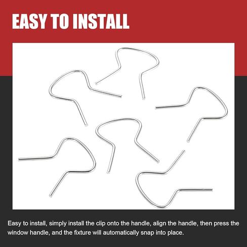 10 PCS Car Window Crank Handle Retainer Clips, Metal Retaining Clips Assortment, Door Window/Glass Lifter Crank Handle Spring Clip, Universal for Most Cars (Silver) in Saudi Arabia