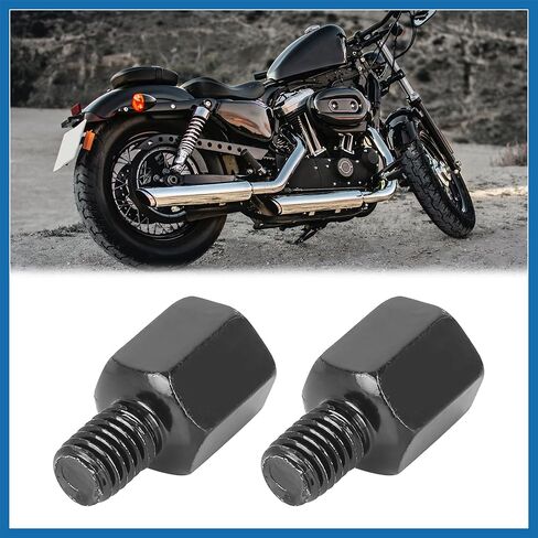2pcs 8mm RH to 8mm RH Black Motorcycle Rearview Mirrors Adapter Bolt Screw Item Replacement in Saudi Arabia