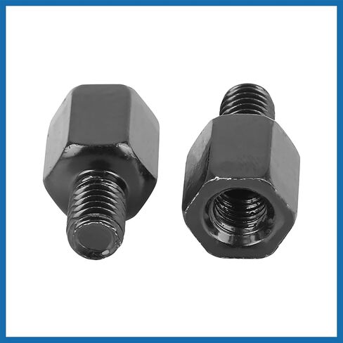 2pcs 8mm RH to 8mm RH Black Motorcycle Rearview Mirrors Adapter Bolt Screw Item Replacement in Saudi Arabia