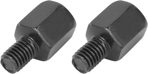 F FIERCE CYCLE 2pcs M10 LH to M8 LH Black Motorcycle Rearview Mirrors Adapter Bolt Screw Universal in Saudi Arabia