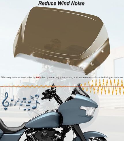 10 بوصات فاصل الرياح للزجاج الأمامي المموج يناسب Harley Davidson CVO Road Glide FLTRXSE 2023-up، CVO Road Glide ST FLTRXSTSE 2024-up، Road Glide FLTRX 2024-up، 2026-up FLTRT&FLTRXL in Kuwait