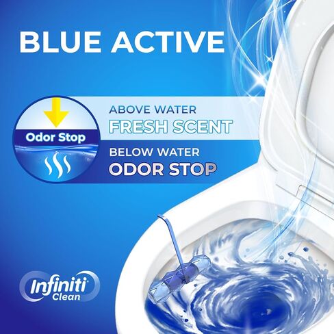 Toilet Bowl Cleaner Blue Active Rim Hanger – Ocean Scent, 2 × 1.8 OZ (50g), Lasts Up to 2 Months, Cleans & Deodorizes with Every Flush in Saudi Arabia