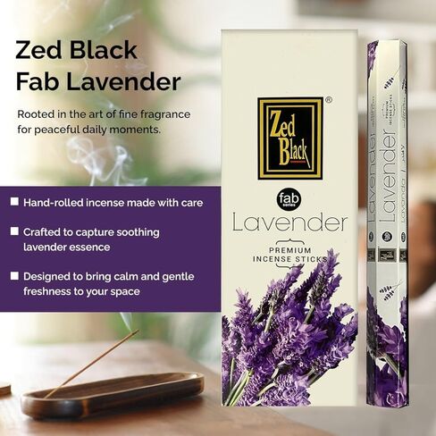 أعواد بخور اللافندر عدد 120 | بخور علاجي طبيعي ملفوف يدويًا للاسترخاء وتخفيف التوتر والتأمل واليوجا والصلاة | رائحة مهدئة تدوم طويلاً | زيد بلاك in Kuwait