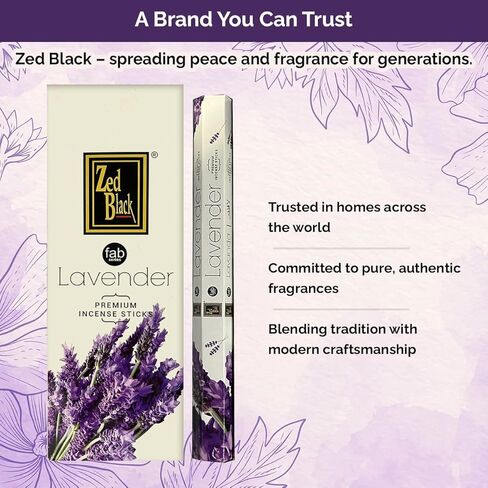 أعواد بخور اللافندر عدد 120 | بخور علاجي طبيعي ملفوف يدويًا للاسترخاء وتخفيف التوتر والتأمل واليوجا والصلاة | رائحة مهدئة تدوم طويلاً | زيد بلاك in Kuwait