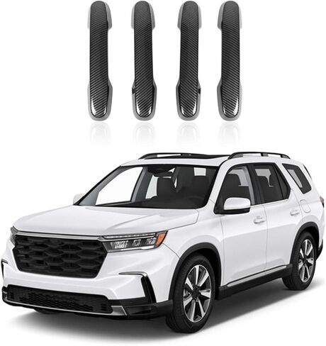 Car Exterior Door Handle Cover Protector Compatible with Honda Pilot 2023 2024 2025/ Honda Passport 2026 Accessories, ABS Auto Outside Door Handle Decorative Cover Trim, 4PCS (Glossy Black) in Saudi Arabia
