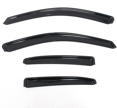 IKON MOTORSPORTS في أقنعة نافذة القناة متوافقة مع 2013-2015 شيفروليه ماليبو و2016 ماليبو المحدودة، واقيات المطر من الدخان الأكريليك ذات الطراز النحيف، عاكسات الرياح الجانبية للنافذة 4 قطع in Kuwait