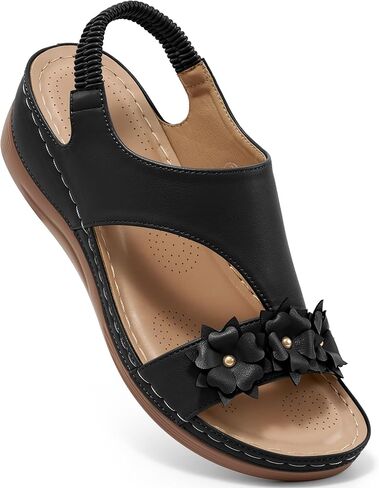 Reimferce Dressy Wedge Sandals for Women: Comfortable Casual Walking Wedges for Party Vacation Birthday Wedding Indoor for Home House Office in Saudi Arabia