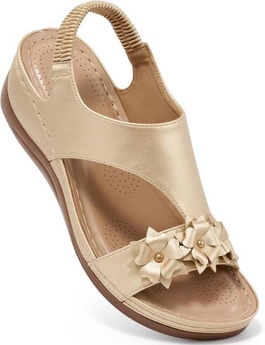 Reimferce Dressy Wedge Sandals for Women: Comfortable Casual Walking Wedges for Party Vacation Birthday Wedding Indoor for Home House Office in Saudi Arabia