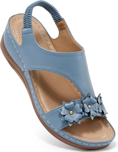 Reimferce Dressy Wedge Sandals for Women: Comfortable Casual Walking Wedges for Party Vacation Birthday Wedding Indoor for Home House Office in Saudi Arabia