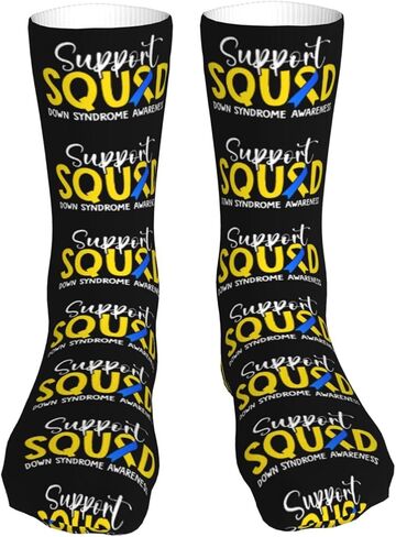 Down Syndrome Awareness Month Socks,Funny Crew Socks for Women Men Cosplay Party Hiking 16 inch in Saudi Arabia