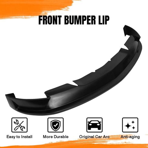 Front Bumper Lip Spoiler, Compatible with 2010-2012 Ford Mustang GT V8 Only, PU Black ST Style Add-on Front Splitter Air Dam Chin Protector in Saudi Arabia