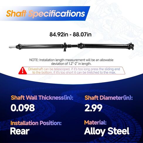 Rear Drive Shaft Prop Shaft Driveshaft Assembly Fit for Ford F-150 2004-2006 RWD 4.6L 138.4 Inch Wheelbase/138.5 Inch Wheelbase/138.7 Inch Wheelbase, OE 4L3Z4R602PA, 5L3Z4R602PC in Saudi Arabia