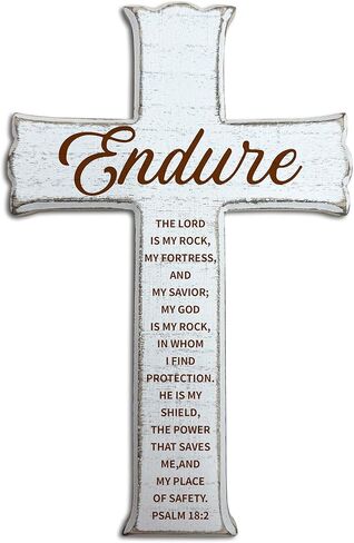 Cross Wall Decor - Wood Color Scripture Wooden Cross For Wall - Rustic Wooden Hanging Signs Christian Easter Decor for Home Office Church Baptism - Christian Gifts for Men Women (Love)- A03 in Saudi Arabia