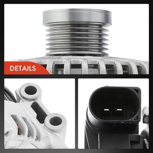A-Premium Alternator Compatible with BMW E83 X3 2007-2010, 128i 08-13, 323i 07-11, 328i 07-13, 528i 08-10, X5 07-10, 2.5L 3.0L, 12V 180A CW 6-Groove Clutch, Replace# 12-31-7-550-968, 12-31-7-555-926 in Saudi Arabia