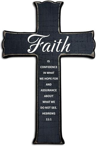 Cross Wall Decor - Wood Color Scripture Wooden Cross For Wall - Rustic Wooden Hanging Signs Christian Easter Decor for Home Office Church Baptism - Christian Gifts for Men Women (Love)- A03 in Saudi Arabia