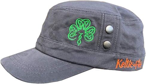 قبعة بيسبول نسائية قصيرة الحافة لعيد القديس باتريك من Lucky Irish تتميز بتصميم سلتيك شامروك أخضر (رمادي مع شامروك أخضر) in Saudi Arabia