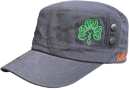 قبعة بيسبول نسائية قصيرة الحافة لعيد القديس باتريك من Lucky Irish تتميز بتصميم سلتيك شامروك أخضر (رمادي مع شامروك أخضر) in Saudi Arabia