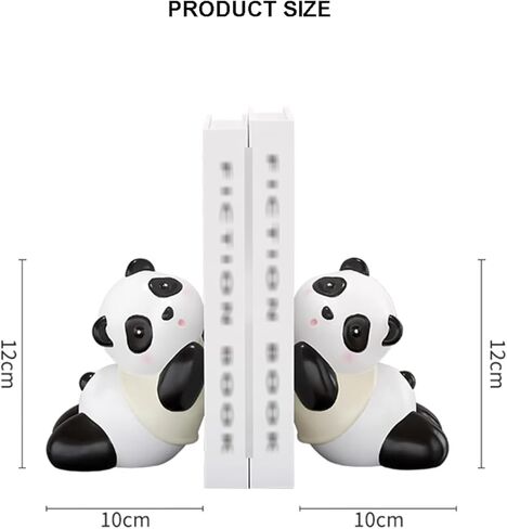 Cute Panda Decorative Bookends Creative Resin Panda Statues Book Ends Animal Figurines Fun Modern Home Sculptures Book Holder for Living Room Entrance in Saudi Arabia