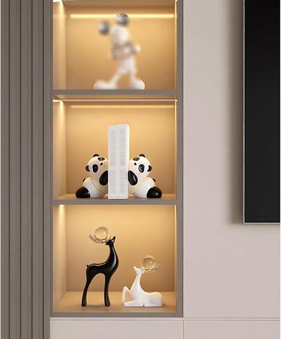 Cute Panda Decorative Bookends Creative Resin Panda Statues Book Ends Animal Figurines Fun Modern Home Sculptures Book Holder for Living Room Entrance in Saudi Arabia