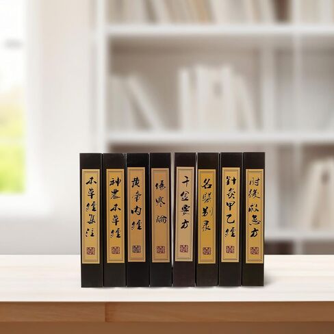 LUOZZY 8Pcs Decorative Faux Books Chinese Style Fake Books Realistic Book Models Fake Decorative Book Models Home Office Books Decorations in Saudi Arabia