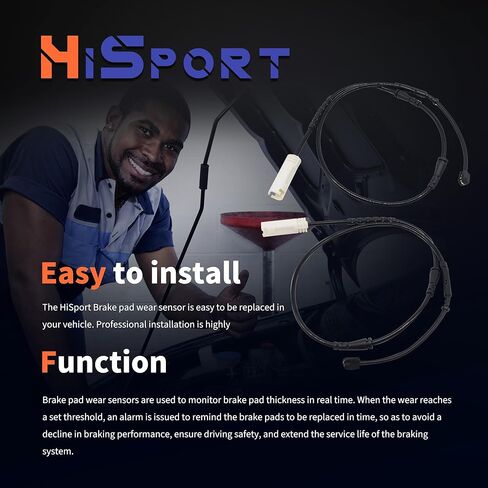 مستشعر تآكل وسادة الفرامل HiSport - متوافق مع Mini Cooper Countryman 2011-2016 Cooper Paceman 2013-2016 يستبدل 34359804833 و34359804834 in Saudi Arabia