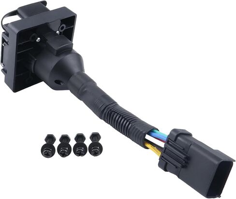 JEENDA Multi-Tow 7 Way Blade و4 Way Flat Trailer Wiring محول موصل 42145 متوافق مع 2000-2009 دودج رام داكوتا، 2000-2009 جيب جراند شيروكي، 2000-2007 دورانجو in Kuwait