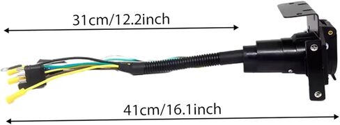 7 Way to 4 Way Trailer Plug Adapter, RV Blade and 4-Way Flat Female End Trailer Socket Wiring Adapter Connector Kit, Vehicle 4 Pin to Trailer 7 Pin to 4 Pin Connector with Mounting Bracket in Saudi Arabia