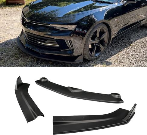 الشفة الأمامية متوافقة مع Chevy Camaro LT LS SS 2016-2018 Front Splitter Matte Black in Kuwait