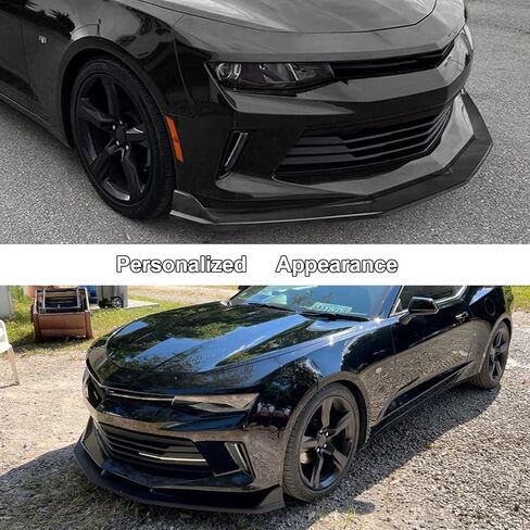 الشفة الأمامية متوافقة مع Chevy Camaro LT LS SS 2016-2018 Front Splitter Matte Black in Kuwait