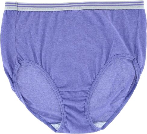 Fruit of the Loom Fit for Me Womens Plus Heather Assorted Brief Underwear, 6 Pack, 10, ASSORTED in Saudi Arabia