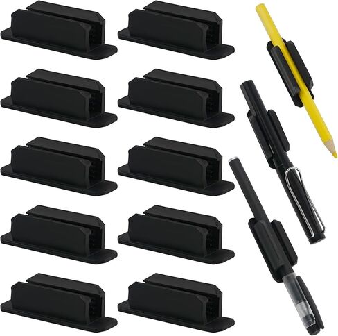 Viotim 10Pack Adhesive Pen Holder for Desk, Silicone Pen Holder for Classroom,Teacher Student Kinds Desk Accessories, Office Desk Accessories in Saudi Arabia