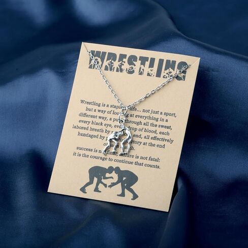 BLEOUK Wrestling Necklace Wrestler Gift Wrestling Coach Team Gift Training Inspirational Jewelry in Saudi Arabia