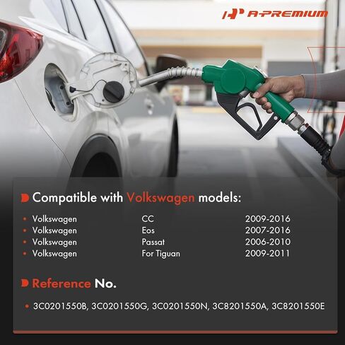 غطاء فتحة تعبئة خزان الوقود A-Premium متوافق مع Volkswagen Passat 2006-2010، Tiguan 2009-2011، CC 2009-2016، Eos 2007-2016 in Saudi Arabia